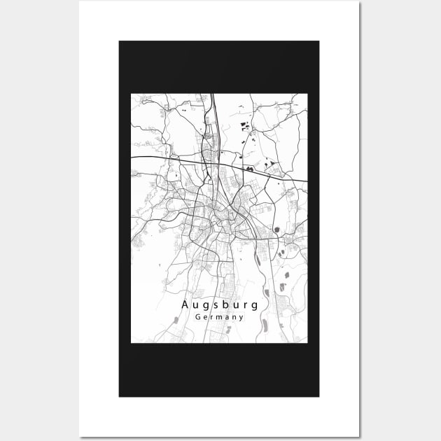 Augsburg Germany City Map Wall Art by Robin-Niemczyk